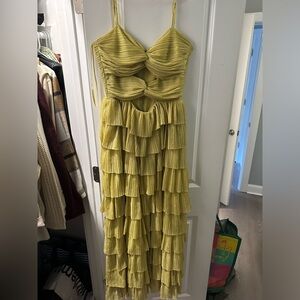 Green Gianni Bini Grace sweetheart neck dress